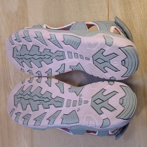 Eddie Bauer Gray Pink Kids Sandals - Picture 7 of 9